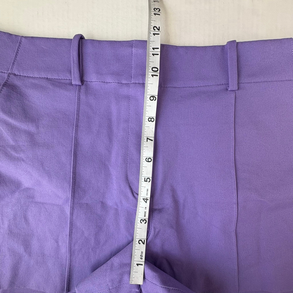 NWT Women's J.Crew Pintuck suit short in bi-stretch cotton blend purple size 12 - Picture 11 of 12